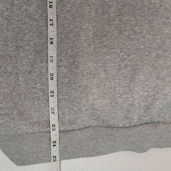 Adidas Womens XL Essentials French Terry 3-Stripes Fleece Pullover Hoodie Grey - Picture 4 of 6
